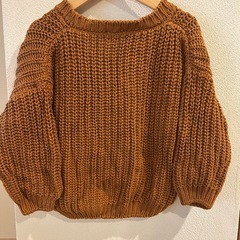 オーガニックコットン　ニットカーディガン3-4yの画像