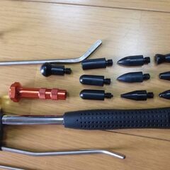 デントリペア　工具セット　棒６本　ハンマー　アタッチメント１０個　ポンチングの画像