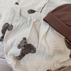 韓国　パジャマ　80 クマの画像