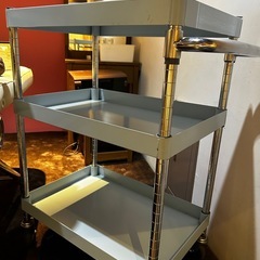 トラスコ　ワゴン　水色の画像