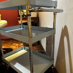 トラスコ　ワゴン　水色の画像