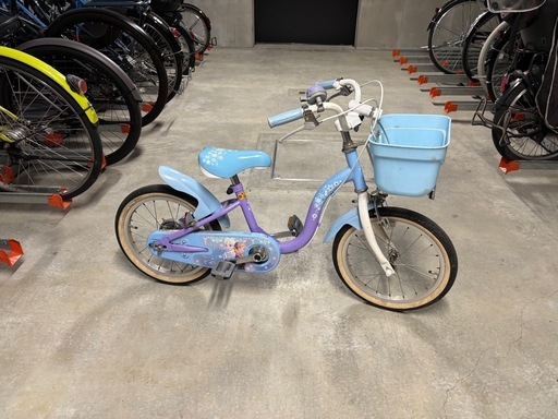 アナ雪　14インチ　子供用補助輪付き自転車