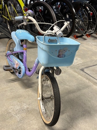 アナ雪　14インチ　子供用補助輪付き自転車