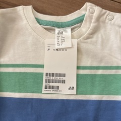 新品タグつき H&Mベビー 半袖Tシャツ 75センチの画像