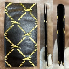 ロンシャンLONGCHAMPロングウォレット フラップ式二つ折り長財布 二つ折り財布 折財布 さいふ サイフ小銭入れなしダークブラウン焦げ茶色ブラック黒色ホース柄フランス製ユニセックス男女兼用メンズmen男性用紳士レディースLADYS女性用ウィメンズwomenの画像