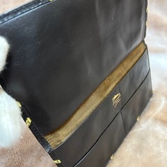 ロンシャンLONGCHAMPロングウォレット フラップ式二つ折り長財布 二つ折り財布 折財布 さいふ サイフ小銭入れなしダークブラウン焦げ茶色ブラック黒色ホース柄フランス製ユニセックス男女兼用メンズmen男性用紳士レディースLADYS女性用ウィメンズwomenの画像