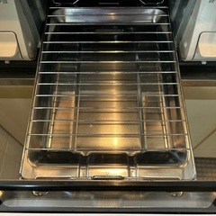 パロマガステーブルコンロ20年製(都市ガス用ガスホース・コンロ奥隙間ラック付き)の画像