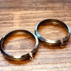 ハーレー 純正フォグランプリム 左右 トリムリング ロードキング ツーリング ソフテイル ヘリテイジの画像