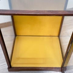 ガラスケース　人形ケース　木製　レトロ　インテリア　置物　飾り　和風　コレクションの画像