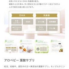 妊活・妊娠中プレママに★アロベビー葉酸サプリの画像