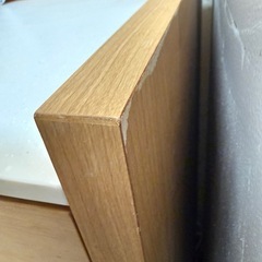 アルダー天然木人工大理石トップ 間仕切り家電収納キッチンカウンターの画像