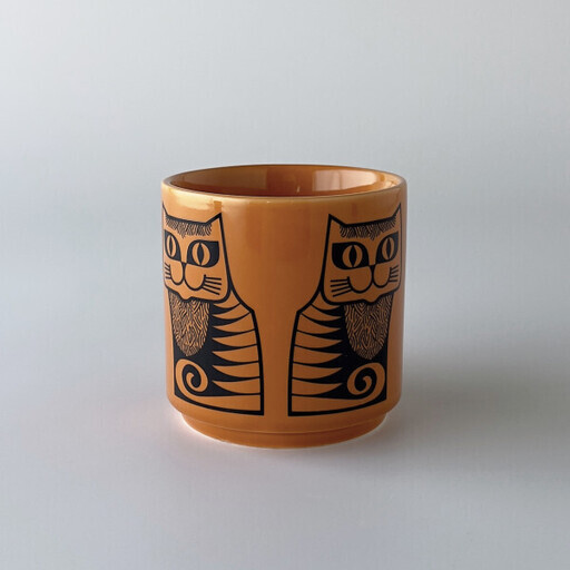 Hornsea マグカップ Cat Orange オレンジ イギリス 輸入 雑貨 ミッドセンチュリー 英国 ホーンジー 花柄 レトロ おしゃれ 食器 80843