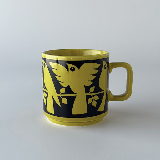 Hornsea マグカップ Birds Chartreuse イギリス 輸入 雑貨 ミッドセンチュリー 英国 ホーンジー 花柄 レトロ おしゃれ 食器 80845