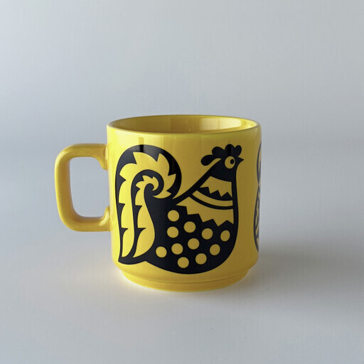 Hornsea マグカップ Chicken Family Yellow イギリス 輸入 雑貨 ミッドセンチュリー 英国 ホーンジー 花