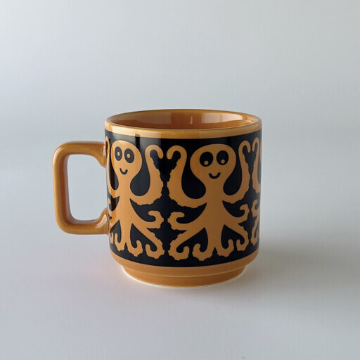 ホーンジー（Hornsea ） マグカップ（木と鳥)～【パインフラット Hornsea マグカップ Octopus Orange イギリス 輸入 雑貨 ミッドセンチュリー 英国 ホーンジー 花柄 レトロ お