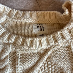 baby GAPアイボリーニット　セット80の画像
