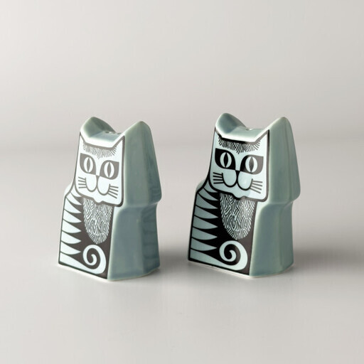 Hornsea Cat ソルト & ペッパー セット Teal イギリス 輸入 雑貨 ミッドセンチュリー 英国 ホーンジー レトロ おしゃれ 80866
