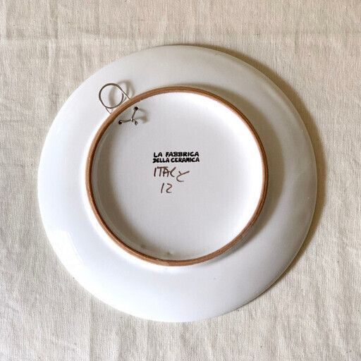Susanna de Simone イタリア 絵皿 19cm 2匹のサカナ お皿 プレート 食器 キッチン スザンナデシモーネ 作家 アート サカナ 魚 51509