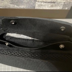 【旅行アウトドアに最適】シンプルなボディバッグ　ヒップバッグ【黒×グレー】の画像