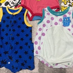 ディズニー50-70ロンパースボディースーツ7着まとめ売りの画像