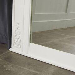 【発送の場合は即購入不可】 アンティーク ウォールミラー シャビー ペイント 壁掛け 鏡 大型 クラシック 木彫刻 ディスプレイ インテリア 西欧 ヨーロピアン 84827の画像