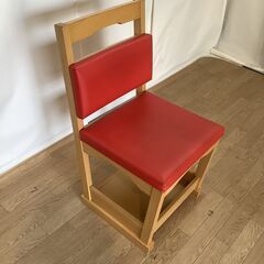 No.245　ダイニングチェア　赤（豊橋市収集業務課リユース家具）の画像