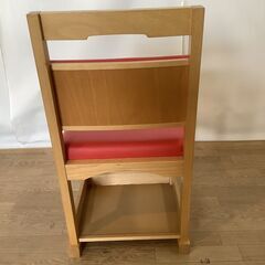 No.245　ダイニングチェア　赤（豊橋市収集業務課リユース家具）の画像