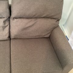 【交渉中】No.249　ソファ　幅211cm　オットマン付き（豊橋市収集業務課リユース家具）の画像