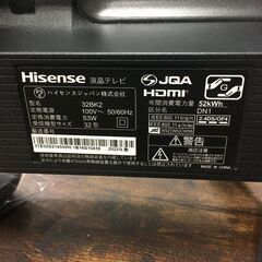 ★リユースのサカイ横浜南店★YM1906 Hisense 液晶テレビ３２インチ ３２BK2 22年製 動作確認／クリーニング済みの画像