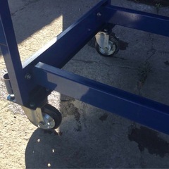 A-472△ q 岐阜発/ TOYO TIRE/ タイヤラック/ 2065mm/ キャスター付き/ 業務用/ 2列/ 展示/ 棚/ 現状品/ R8.2/26 △の画像