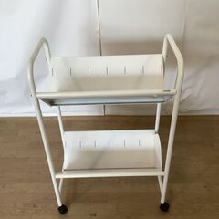 No.257　キャスター付きファイルワゴン２段　（豊橋市収集業務課リユース家具）の画像