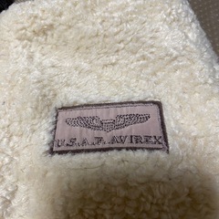 AVIREX アヴィレックス　ボア　ジャケット　ベージュ？　クリーム?の画像