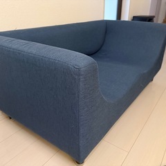 DORIS ドリス ソファー ソファ ローソファ ー 座椅子ソファー 2人掛け ネイビー ケイシー2P 【16249】の画像