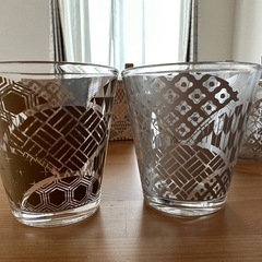 【新品未使用】和モダンガラスコップ4個の画像