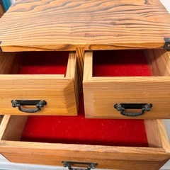 裁縫箱 昭和レトロ 木製 引き出し 収納 小物入れの画像