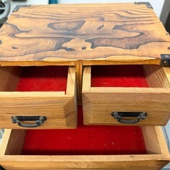 裁縫箱 昭和レトロ 木製 引き出し 収納 小物入れの画像
