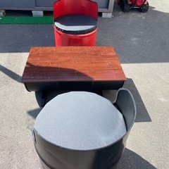 手作りドラム缶椅子テーブルセットの画像