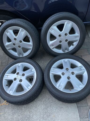 ホンダ　ライフティーバ用　純正アルミ・タイヤ　4本セット　165/55R14　スズキ、ダイハツ車にも！