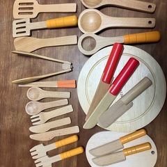 決まりました！【無料】木製おままごとフルセット　差し上げますの画像