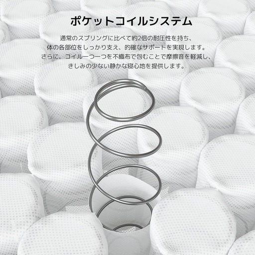 マットレス セミダブル 硬め 極厚20 コイルマットレス 硬さ180N 高反
