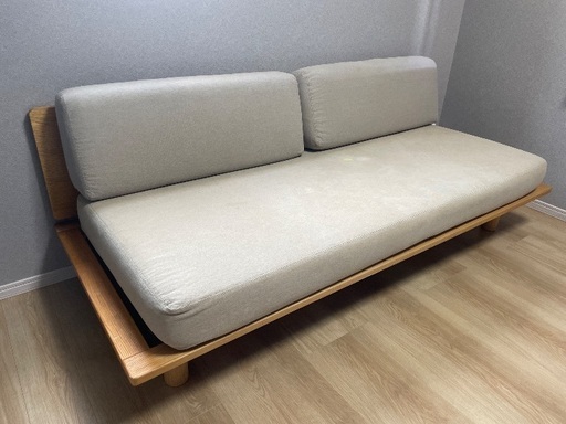 【廃盤】　無印良品　ソファベッド  オーク