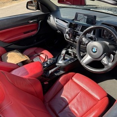 美車！後期！BMW F23 220i カブリオレ Mスポーツ 車検R9年9月☆法人ワンオーナー／電動オープン／LEDヘッドライト／赤レザーの画像