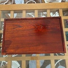 桔梗の絵付きお盆の画像