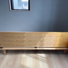  【廃盤】　無印良品　ソファベッド  オークの画像