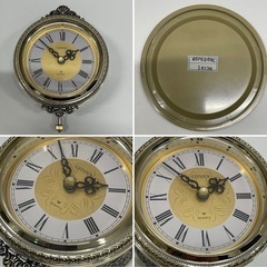 ★手渡しのみ　CITIZEN シチズン 新平和の女神 NC 4RP684NC63 金色イブシ仕上 記載あり 振り子時計 クォーツ 昭和レトロ  (k10922-N749)の画像