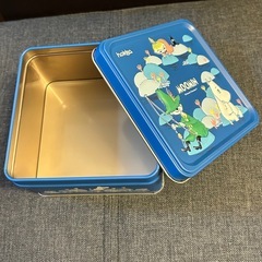 ムーミン　リトルミィ　ビスケット缶　メリーチョコレート　お菓子の缶　ブルー　パープル　２個 の画像