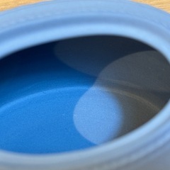 A8103【ウェッジウッド】ジャスパー ペールブルー ダンシングアワー ミニティーポットの画像