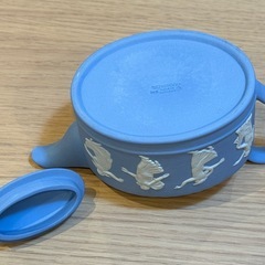 A8103【ウェッジウッド】ジャスパー ペールブルー ダンシングアワー ミニティーポットの画像