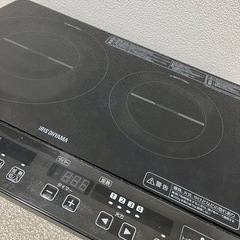 アイリスオーヤマ　　　2口IHコンロ　IHK-W1S-B 2014年製の画像