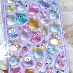 【新品】かわいいキャラクターシール 立体　2点セットの画像